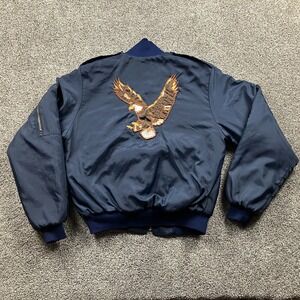 Vintage Artex Military Jacket Mens Medium Air‎ Force American Eagle USA Quilted